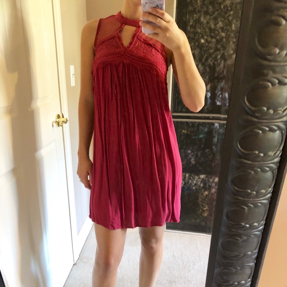 Lace shift dress